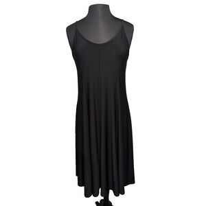 NEW Little Black Midi Strappy Dress By JJ  Size Small Artsy‎ Boho Whimsy Goth